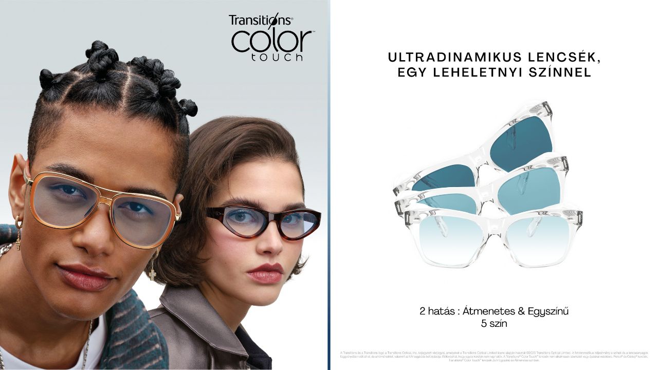 Transitions Color Touch fényre sötétedő szemüveglencse